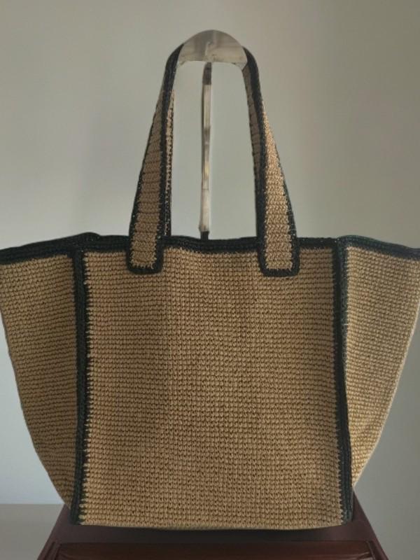 Минималистичная сумка-тоут из рафии - Модная и универсальная соломенная сумка для отпусков на море и поездок на работу