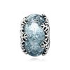 Pandora 792377c00 Winter Blue Snowflake Murano Silver Charm