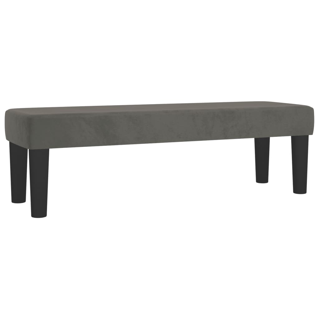 Box Spring Bed with Mattress Dark Grey 140x190 cm Velvet