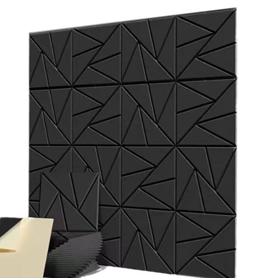 12 шт. звукоизоляционная стеновая панель самоклеящаяся звукопоглощающая высокоплотная толстая акустическая пенная панель шумоподавляющая настенная декоративная плитка