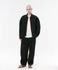 Codemorph Double Zipper Layered Linen Texture Jacket Black