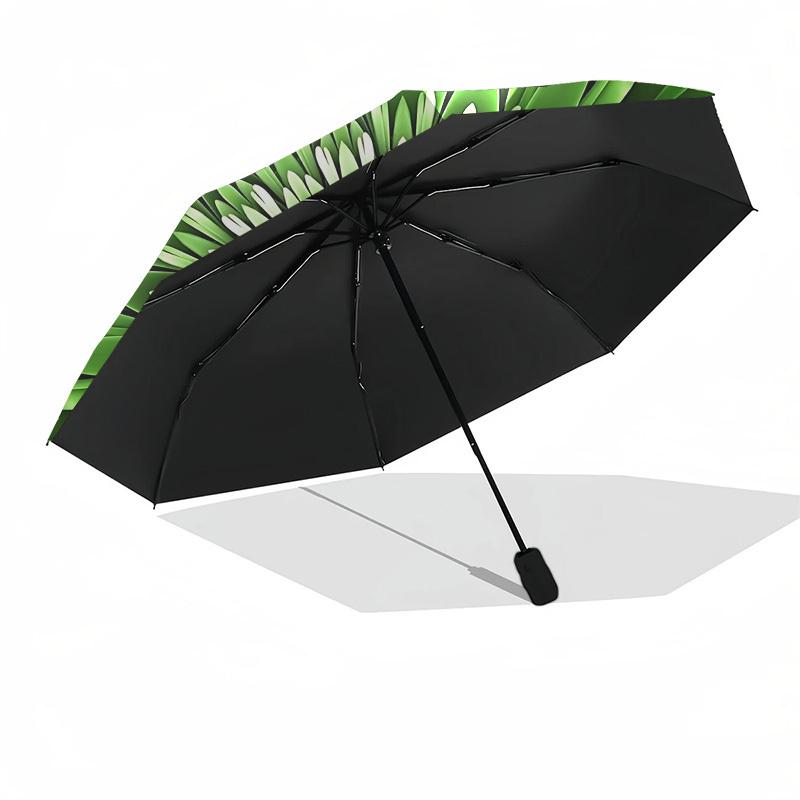1pc Green Floral Mandala Automatic Open/Close Umbrella, Folding Compact Umbrella with Lightweight Design for Women/Men yy251028229