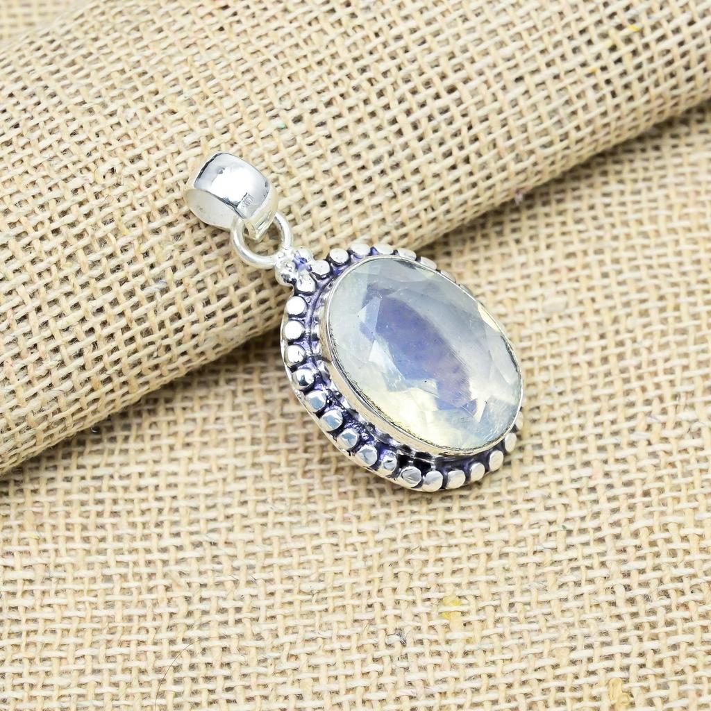 Milky Opal Gemstone Jewelry Handmade 925 Solid Sterling Silver Jewelry Pendant