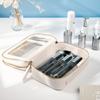 Transparent Women"s Toiletry Bag Business Travel Waterproof Storage Large Capacity Handheld PU