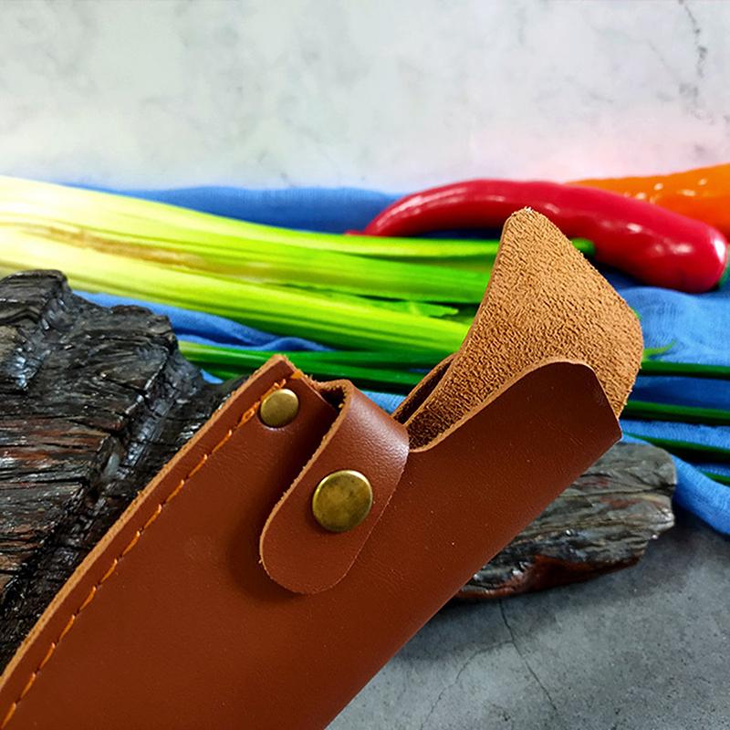 Чехол на нож шеф-повара, мясника, кухонные инструменты, кожаный чехол для ножа с полной ручкой