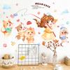 HT94056 Cute Cat Wall Stickers Girl Bedroom Wall Decoration Wall Stickers Cartoon Small Pattern Stickers