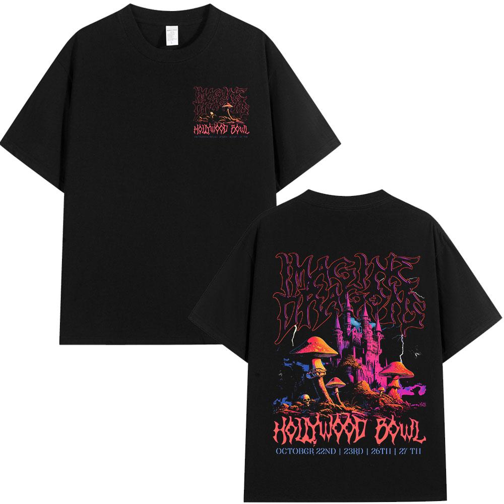 Музыкальный альбом Rock Band Imagine Dragons Футболка Модная Хип-Хоп Футболка Унисекс Женская Хлопок Комфорт Короткий Рукав Футболки Уличная Одежда