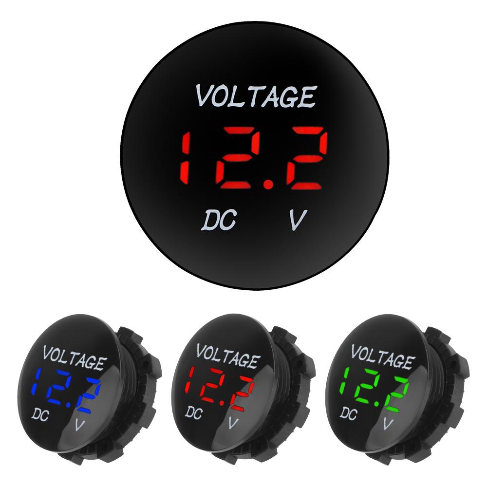 DC 12V-24V Mini Digital Voltmeter Voltage Meter Tester Led Display for Car Auto Motorcycle Boat ATV Truck Refit Accessories