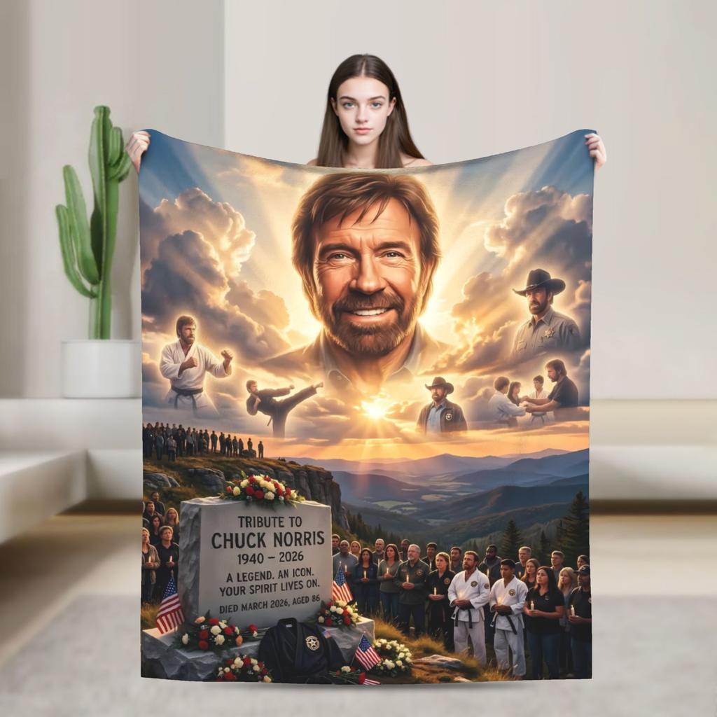Chuck Norris Warm Blanket Camping Plush Throw Blanket Pattern Couch Chair Flannel Bedspread Sofa Bed Cover