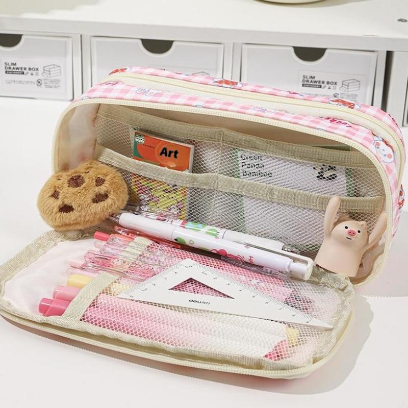 Милый мультяшный пенал для студента Мультяшный аниме креативный пенал Большая вместимость Сумка для хранения канцелярских товаров Косметичка