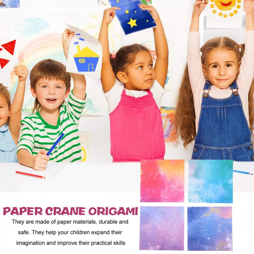 Origami 400 Pure Machine High Kids DIY Origami Set for Thousand DIY Birthday Party Craft Paper Paper, Sheets, 9.59.5cm, Pulp, Cut, Texture, Origami,
