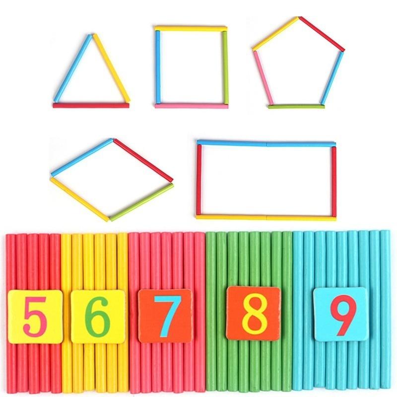 Baby Math Toy!!!Wooden Stick Magnetic Mathematics Puzzle Education Number Toys Calculate Game Learni