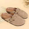 Модные женские повседневные бостонские сабо на плоской подошве из замши, сандалии с пробковой стелькой и поддержкой свода стопы, пляжные сандалии для любителей активного отдыха