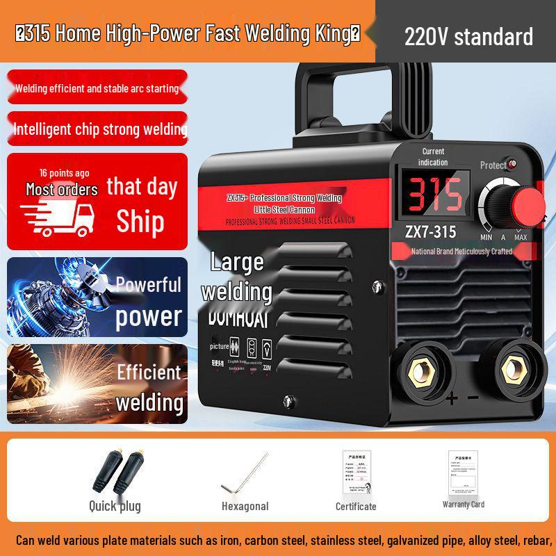 315 Dual Voltage Portable Electric Welder - High Power, Fully Automatic, Suitable for Construction and Three-Phase Household Manual Welding.