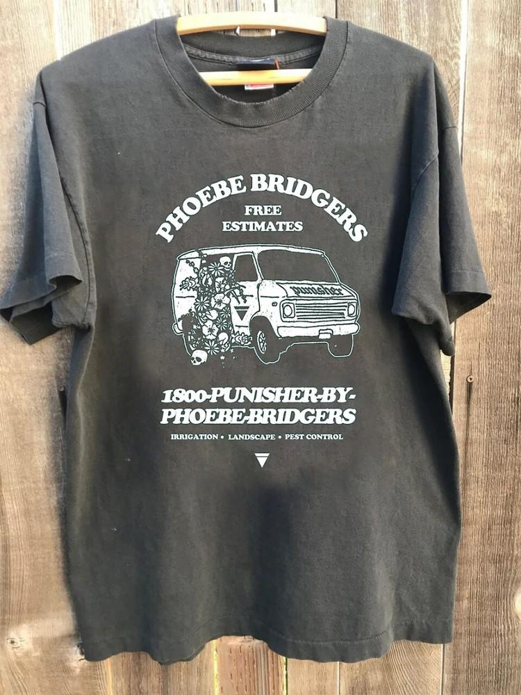Phoebe Bridgers 90s Punisher 2022 tour Charcoal Short sleeve T shirt