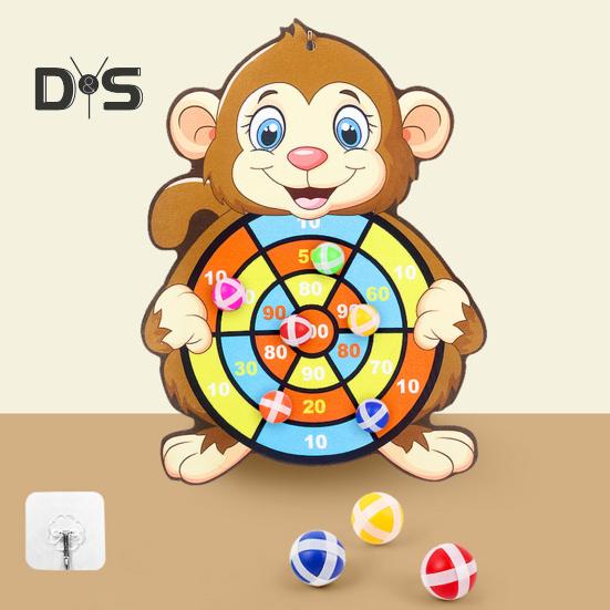 Доска для дартса с животными для детей, безопасный липкий мяч для игр в помещении и на открытом воздухе, игра на координацию и концентрацию, семейная вечеринка, игрушка в подарок