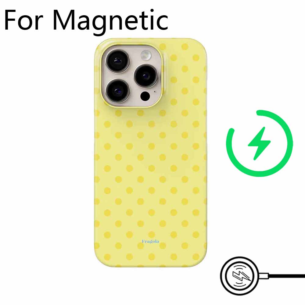 Корейский ретро чехол для телефона в горошек для iPhone 17 16 15 14 13 12 11 Pro Max Plus Air, роскошная магнитная двухслойная задняя крышка