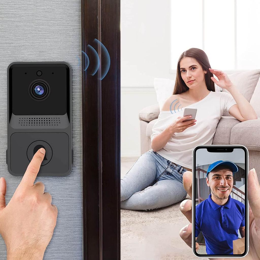Doorbell Camera Wireless, Smart Wireless Doorbell WiFi Hd Camera Video Phone Intercom Smart Security Intercom