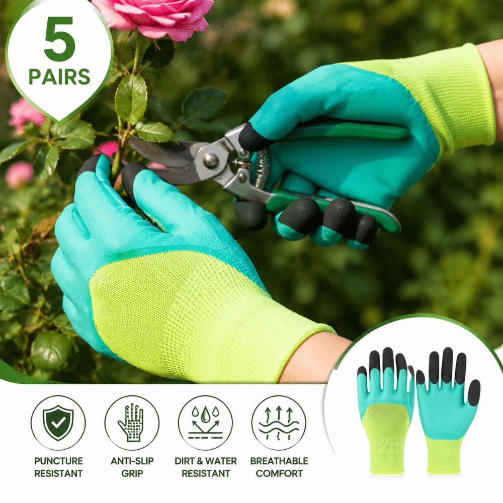 5pairs Anti Slip Nitrile Gloves Full Finger Industrial Protective Gloves Household