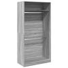 VidaXL Wardrobe Sonoma Grey 100x50x200 Cm Engineered Wood, Storage Cabinet, Wardrobe Organizer, Cabinet, 3307806