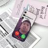 John Pork Звонит Чехол для телефона с функцией ответа на звонок Для Samsung Galaxy S21 S22 S23 S24ULTRA S25ULTRA FE Ultra Plus5G A52S S26 Мягкий чехол