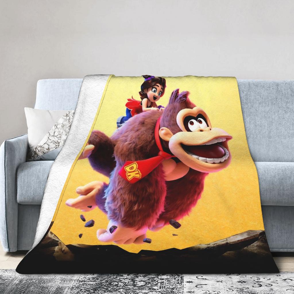 Donkey Kong Game Blankets Flannel Awesome Warm Throw Blanket for Bedspread Summer