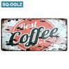 [SQ-DGLZ] Hot Coffee License Plate Store Bar Wall Decoration Tin Sign Vintage Metal Sign Home Decor Painting Plaques Art Poster