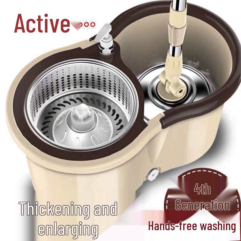 Вращающаяся швабра из нержавеющей стали двойного назначения со сменной насадкой