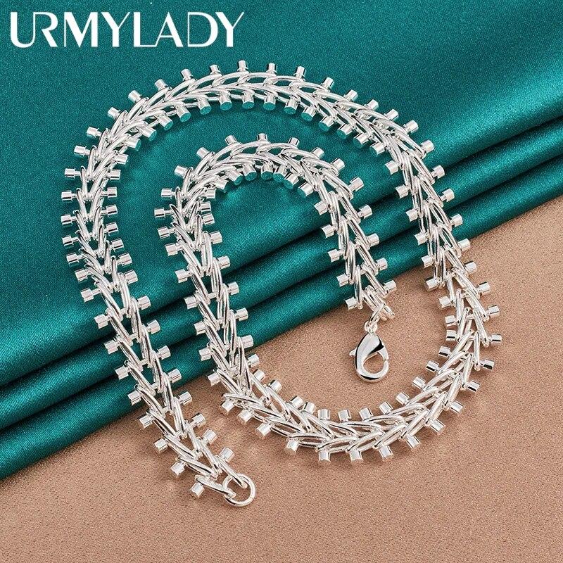 URMYLADY из стерлингового серебра 925 пробы, двухрядное ожерелье из бисера для женщин, свадебная вечеринка, модные украшения