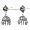 Натуральные индийские серьги Jhumki с драгоценным камнем, серебряные серьги в стиле Бали, 1,73 дюйма, R7l93