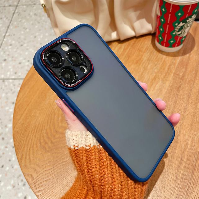 Матовый полупрозрачный защитный чехол для Iphone 14 13 12 Pro Max 14 Plus, противоударный мягкий бампер, роскошный жесткий чехол для ПК, прозрачная крышка, капа