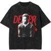 2026 Новый Dexter Morgan Edition Средний палец Ретро Модный Винтажный Стиранная Футболка Летние Y2K Топы Хлопок Мужские Женские Футболки с коротким рукавом