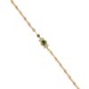 Japanese Retro Design Diopside S925 Silver Plated 14K Gold Bracelet