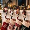 Металлические праздничные крючки для украшений Держатели для рождественских носков на камин, Санта-Клаус/Олень/Щелкунчик/Красная птица Каминные прочные вешалки Вешалки,