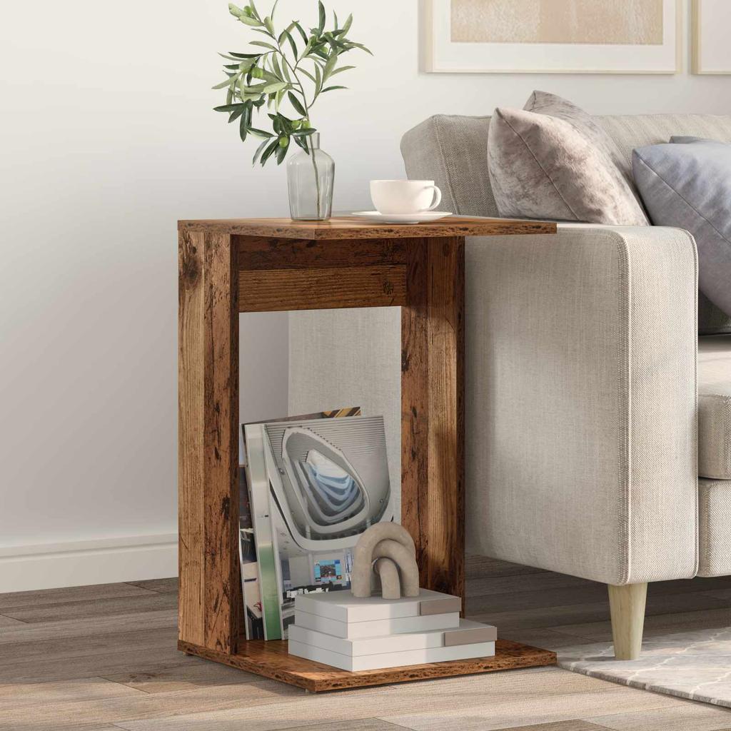 Side Table Reclaimed Wood 40 x 38 x 62.5 cm Engineered Wood