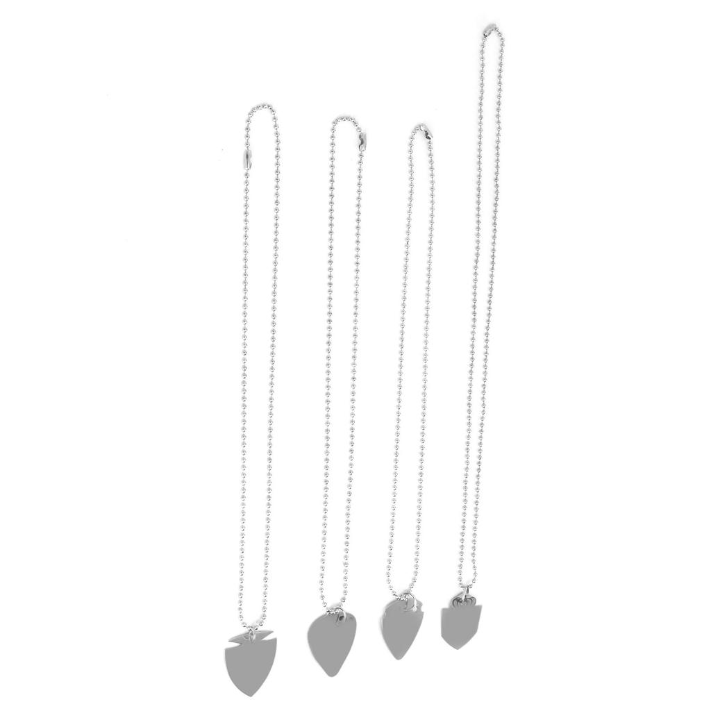 4 шт. Ожерелье с гитарным медиатором, Украшение в стиле хэви-метал, Подвеска с уникальным узором, Ожерелье с гитарным медиатором