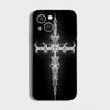 Кибер-сигил Линия креста Чехол для телефона Для iPhone 16,15,14,13,12,11 Plus,Pro Max,XS,X,XR,SE,Mini,8,7, Мягкий силикон Черный чехол
