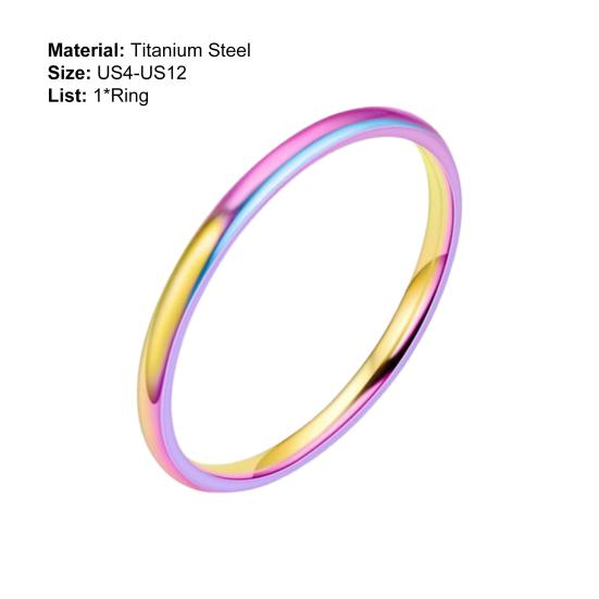 Кольцо на палец Элегантное кольцо с гладкой поверхностью Минималистичный простой стиль Тонкое штабелируемое кольцо
