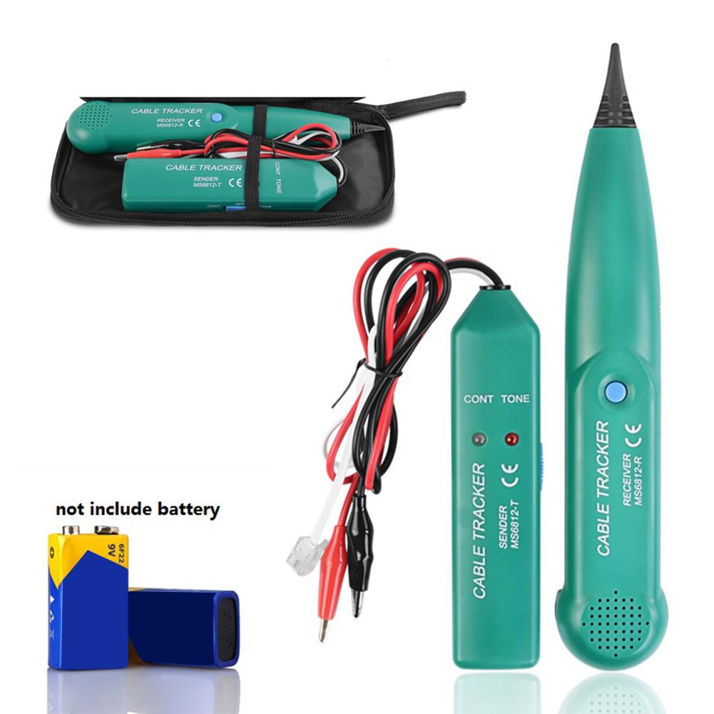 MS6818 Профессиональный ЖК-тестер кабеля Трассоискатель проводов Локатор металлических труб Детектор Поиск линии Трассировщик Проверка напряжения 12-400В