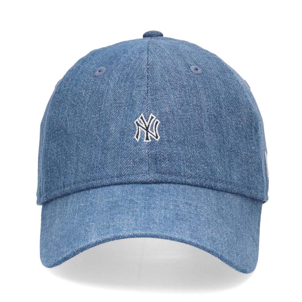 Кепка 9TWENTY с мини-логотипом New York Yankees, Джинсовая x Темно-синяя [New Era] (Синий логотип)