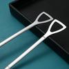 410 stainless steel creative modeling shovel spade spoon ice cream watermelon spoon fruit fork dessert mixing spoon tip spoon