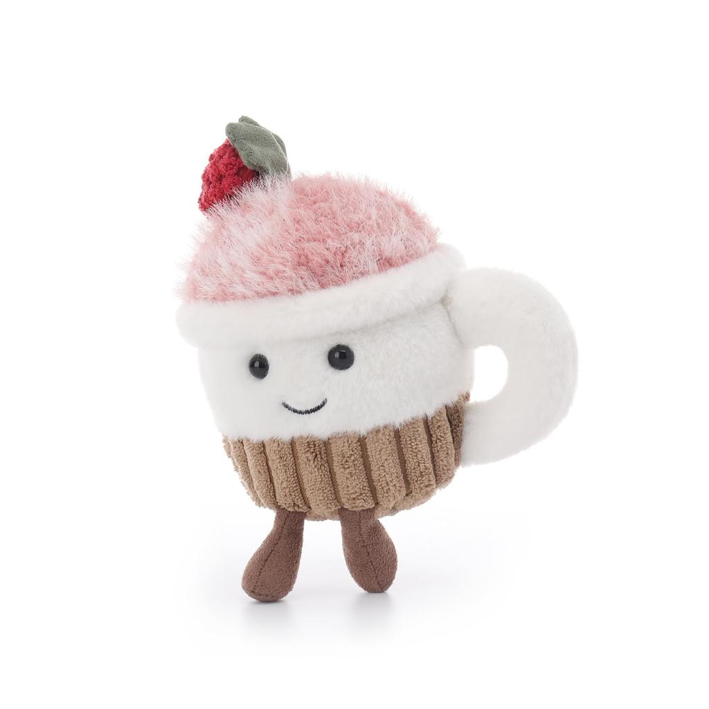 Apricot Lamb Strawberry Ice Cream Plush Toy for Soft and Fluffy Strawberry Ice Cream for Girls and 13cm Kids, Cute, Boys,