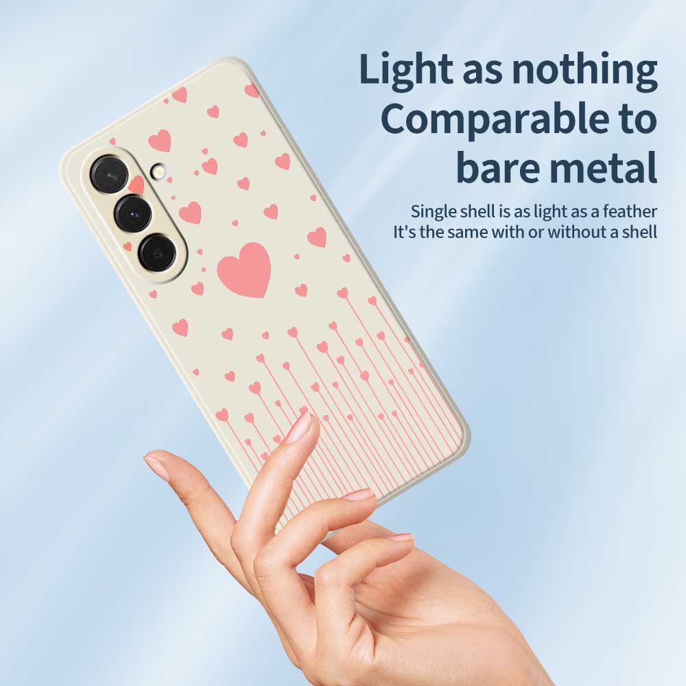For Samsung Galaxy A36 5G Case Pink Love Pattern Printing Straight Edge TPU Phone Back Cover