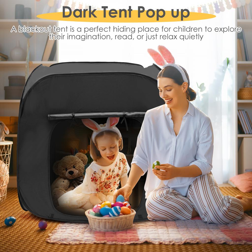 Сенсорная палатка, складная, выдвижная, портативная, из ткани Оксфорд, затемняющая, детская, для дома, для детей с аутизмом, помогает улучшить концентрацию внимания