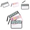 Clear Pvc Embroidered Alphabet Travel Toiletry Bag With Colorful Design