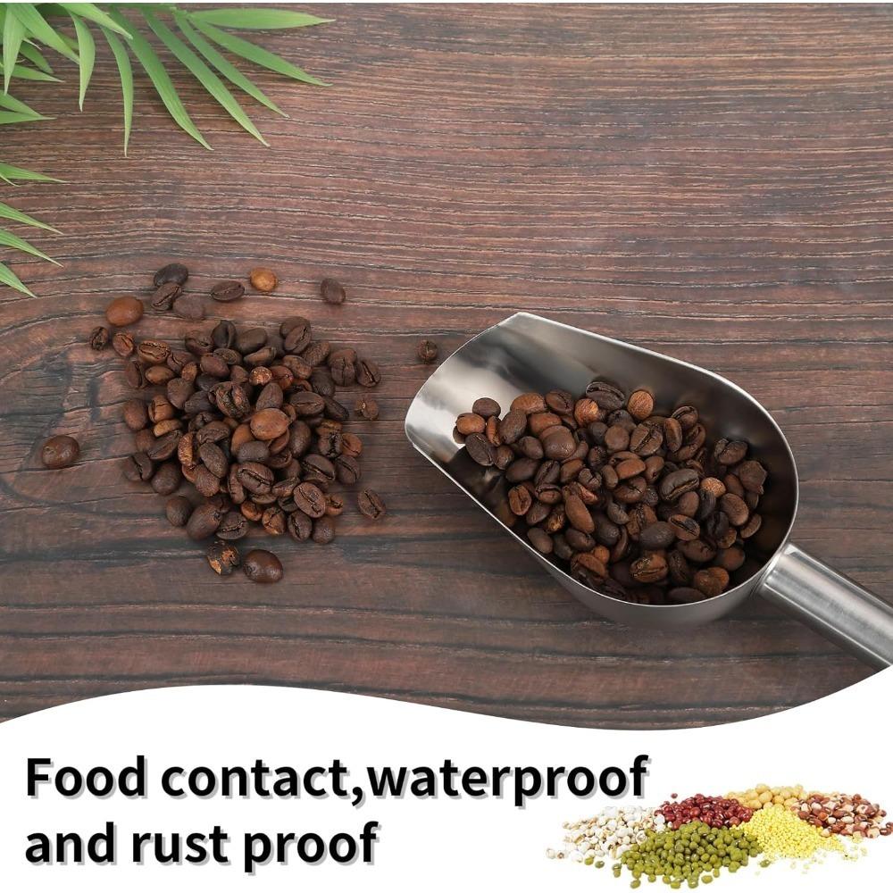 Stainless Steel Shovel Metal Coffee Bean Flour Shovel Multifunctional Ice Shovel Food Measuring Spoon Kitchen Accessories