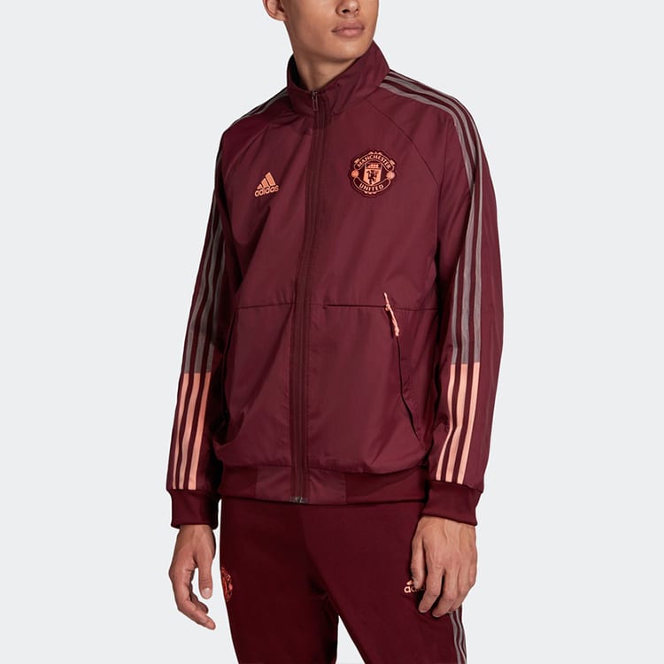 adidas Куртки Манчестер Юнайтед Мужские Фуксия Лацкан Умеренный Другое FR3865