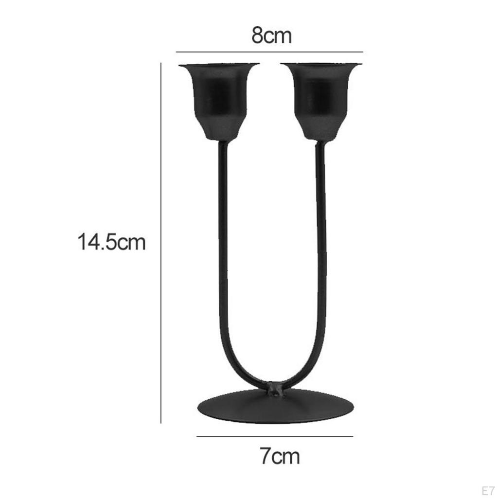 Подсвечник для столбовых свечей Декоративные подставки 2-х точечный железный орнаментный подсвечник