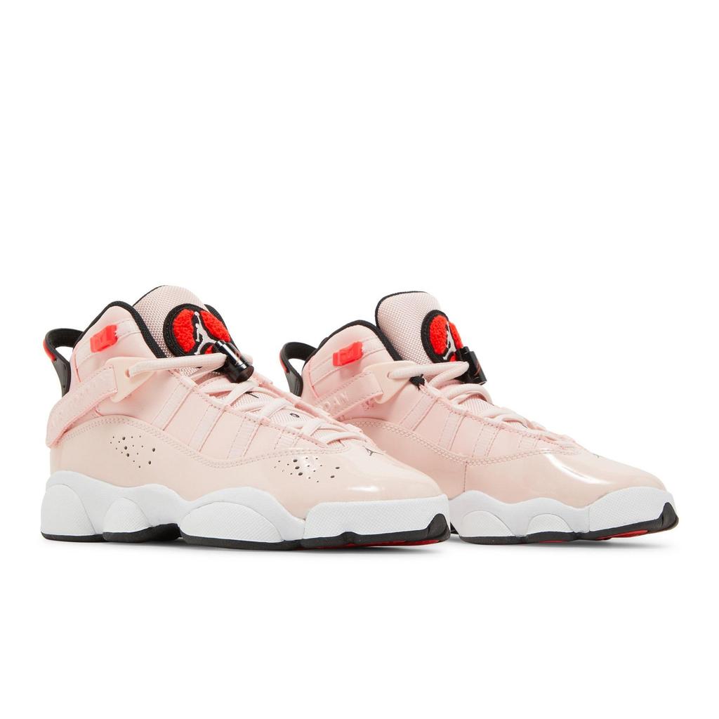 Air Jordan 6 Rings Grade School 'Atmosphere' (Unisex) Atmosphere / Infrared 23 / Back / White Kids' Basketball Shoes 323419 602