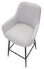 Bar Stool Grey Set 2 Pcs Cm 55X55X109